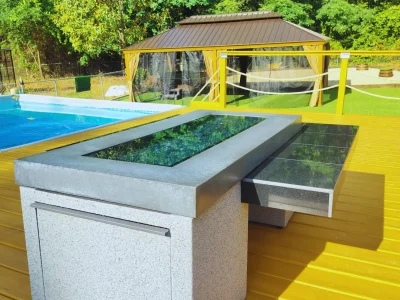 Installation of Modern Outdoor Tables in Maryland and Washington DC